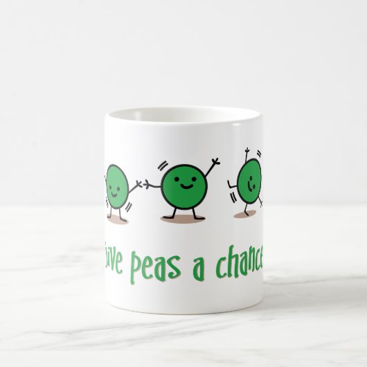 Geef erwten een kans koffiemok (Center)