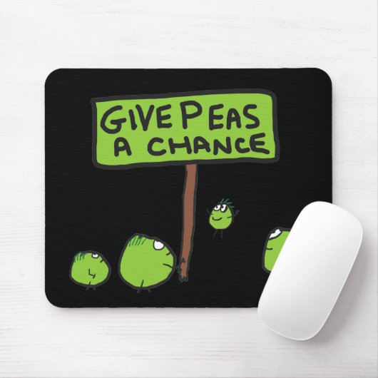 Geef erwten een kans muismat (Met muis)