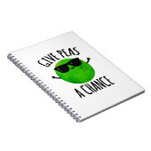 Geef erwten een kans op een positieve erwtenwoords notitieboek (Rechterzijde)