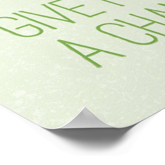 Geef erwten een kans poster (Hoek)