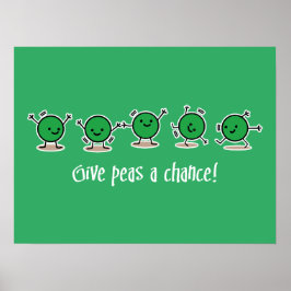 Geef erwten een kans poster