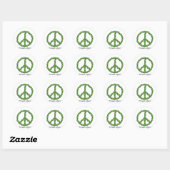 Geef erwten een kans ronde sticker (Vel)