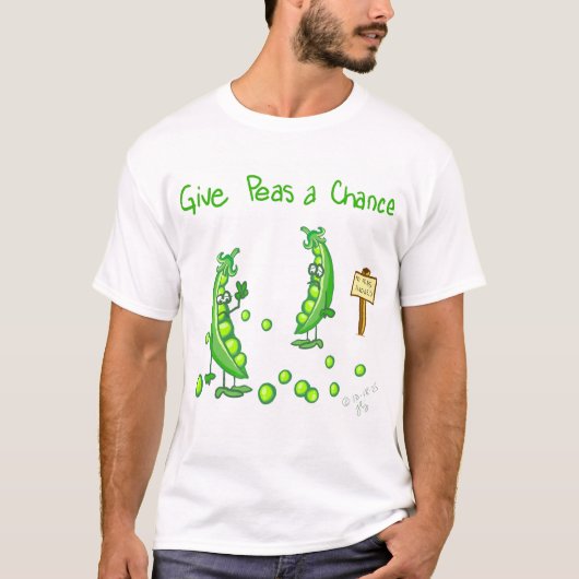 Geef Erwten een Kans T-shirt (Voorkant)
