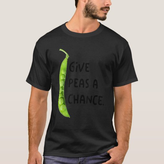 Geef erwten een kans t-shirt (Voorkant)