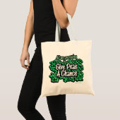 Geef erwten een kans tote bag (Voorkant (product))