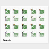 Geef erwten een kans vierkante sticker (Vel)