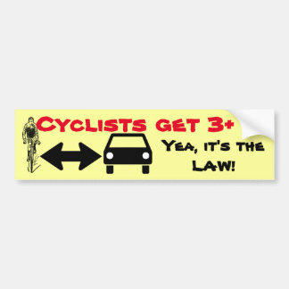 Geef fietsers ruimte-deel de weg bumpersticker