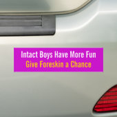 Geef Foreskin een kans Bumpersticker (Op auto)