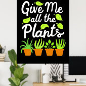 Geef Gardener alle Planten Poster (Thuiskantoor)
