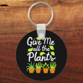 Geef Gardener alle Planten Sleutelhanger (Voorkant)