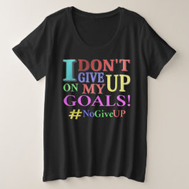 "GEEF GEEN DOELEN" Kutvormig ontwerp. Bestel nu Grote Maat T-shirt