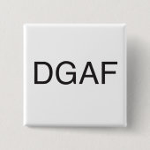 Geef geen frak.ai vierkante button 5,1 cm (Voorkant)