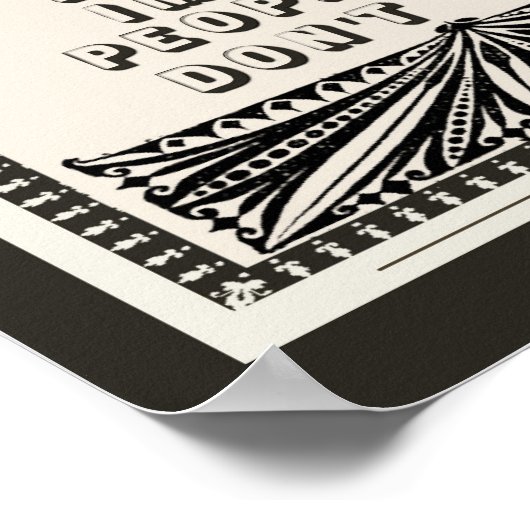 Geef geen geld uit je hebt geen grappig advies poster (Hoek)