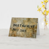 Geef geen graffiti op - Inspirerend Kaart (Gele Bloem)