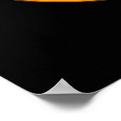 Geef geen grappig eten op Pun Dark BG Poster (Hoek)