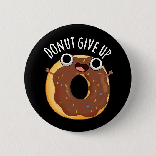Geef geen grappig eten op Pun Dark BG Ronde Button 5,7 Cm (Voorkant)