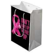 Geef geen handschoen op met boksend kankerbewustzi medium cadeauzakje (Voorkant Gekanteld)