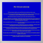 Geef geen leiderschap over - Gepersonaliseerd Poster (Voorkant)