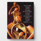 Geef geen oordeel over anderen fotoplaat (voorkant)