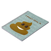 Geef geen Poo Glitter Emoji Notitieboek (Linkerzijde)