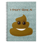 Geef geen Poo Glitter Emoji Notitieboek (Voorkant)