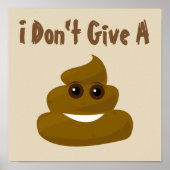 Geef geen Poop Emoji Poster (Voorkant)