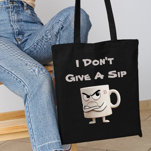 “Geef geen slok” Grumpy Mok Tote Bag