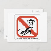 Geef geen voer aan de aap I Briefkaart (Voorkant / Achterkant)