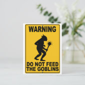 Geef geen voer aan de Goblins Briefkaart (Staand voorkant)