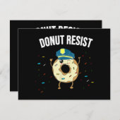 Geef geen weerstand tegen het thema Funny Police O Feestdagenkaart (Voorkant / Achterkant)