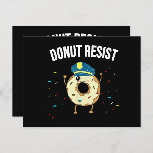 Geef geen weerstand tegen het thema Funny Police O Feestdagenkaart (Voorkant / Achterkant)