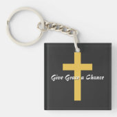 Geef Genade een Kans Knop Sleutelhanger (Voorkant)