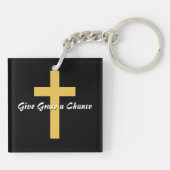 Geef Genade een Kans Knop Sleutelhanger (Achterkant)