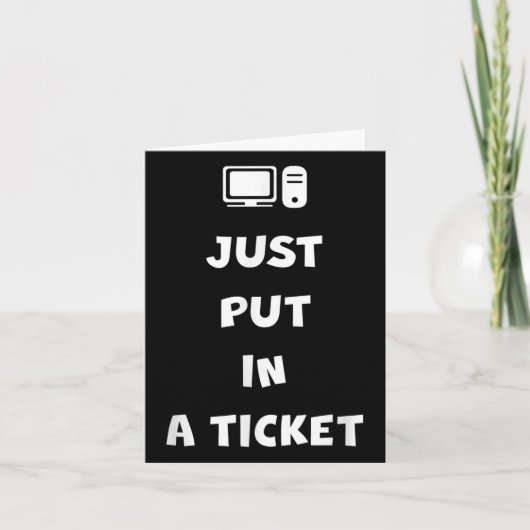 Geef gewoon een ticket in kaart (Voorkant)