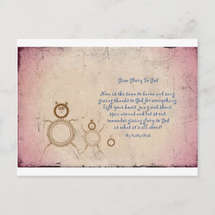 Geef glorie aan God gedicht van Kathy Clark Briefkaart