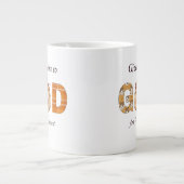 Geef God Dank Herfst Pompoen Kunst Grote Koffiekop (Voorkant)