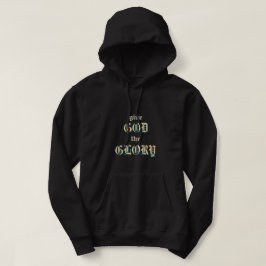 Geef God de Glorie Gerechtvaardigde Zwarte Hoodie