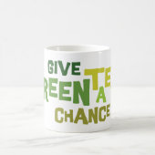 Geef Groene Thee Een Kans Mok (Center)