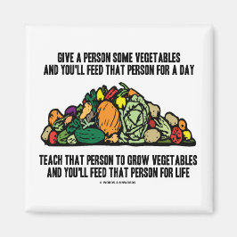 Geef groente voer persoon voor een dag groeien lev magneet