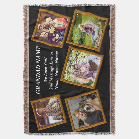 Geef grootvader de naam Foto Afbeeldingen Afbeeldi Deken (Voorkant Verticaal)