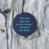 Geef haat geen veilige haven - Joe Biden Mannen Ronde Button 4,0 Cm (In situ)