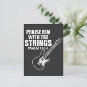 Geef hem Christelijke gitaarspeler een duwtje in d Briefkaart (Staand voorkant)