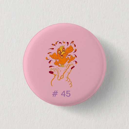 Geef HEM de vinger niet, flip # 45 de vogel Ronde Button 3,2 Cm (Voorkant)