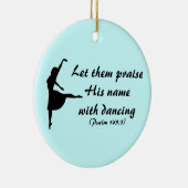 Geef hem een pluim met dansende versiering keramisch ornament (Rechts)