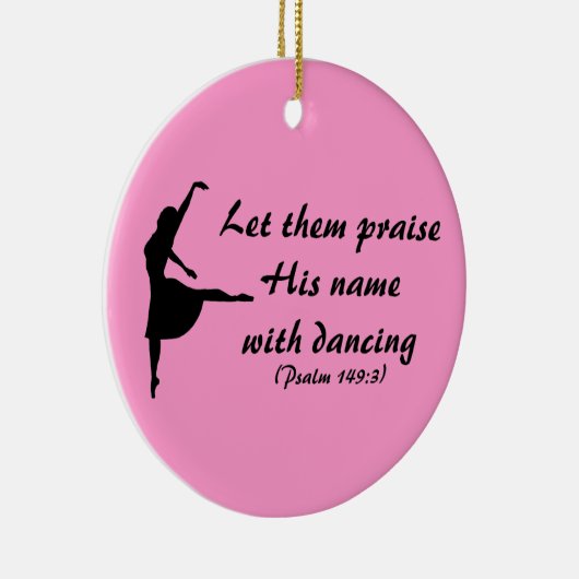 Geef hem een pluim met dansende versiering keramisch ornament (Rechts)