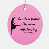 Geef hem een pluim met dansende versiering keramisch ornament (Links)