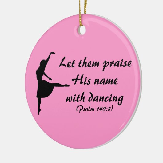 Geef hem een pluim met dansende versiering keramisch ornament (Links)