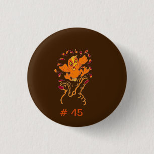 Geef hem niet de vinger, Flip #45 de vogel Ronde Button 3,2 Cm