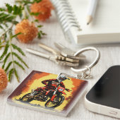 Geef het aan een motorliefhebber. sleutelhanger (Voorkant Rechts)