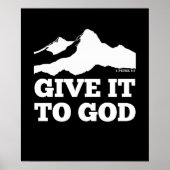 Geef het aan God (1 Petrus 5:7) Poster (Voorkant)